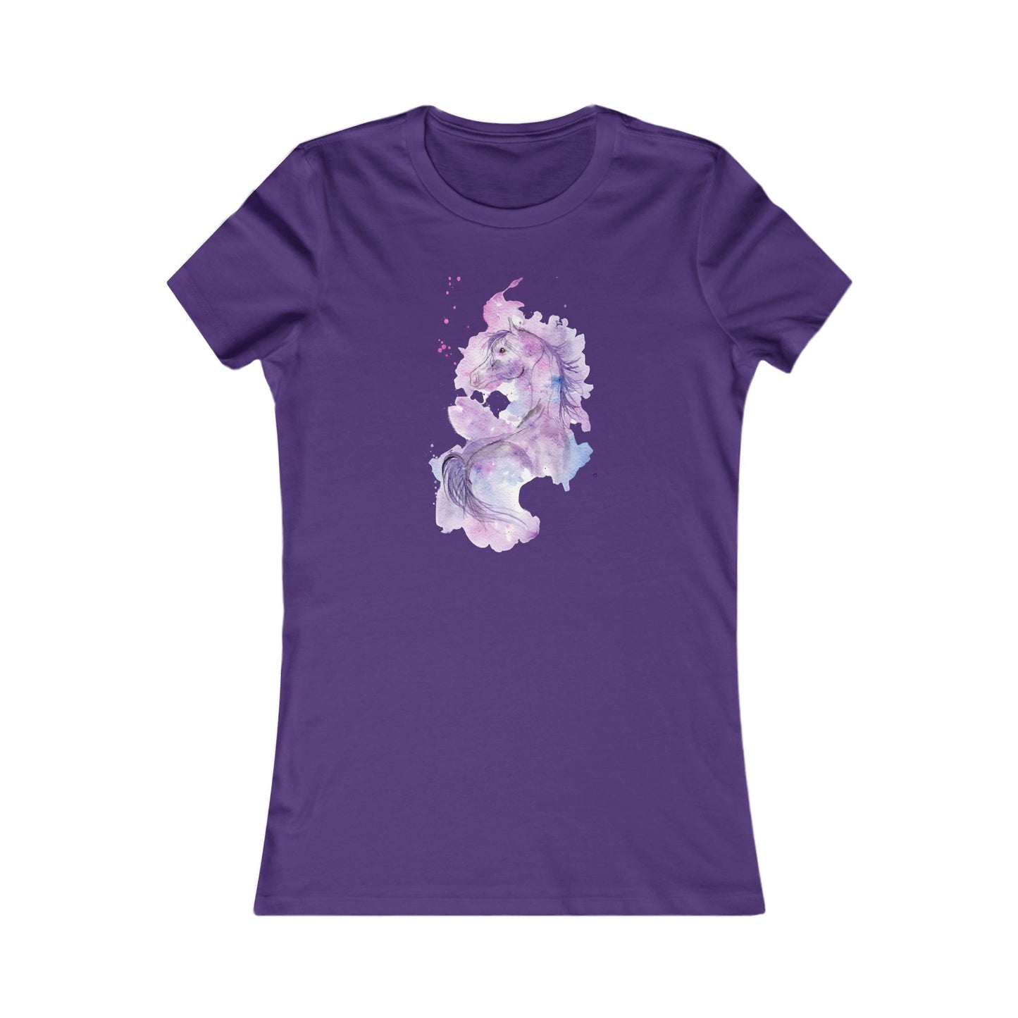 Women's Tee - Arabian Splash Watercolor Abstract Pink Purple