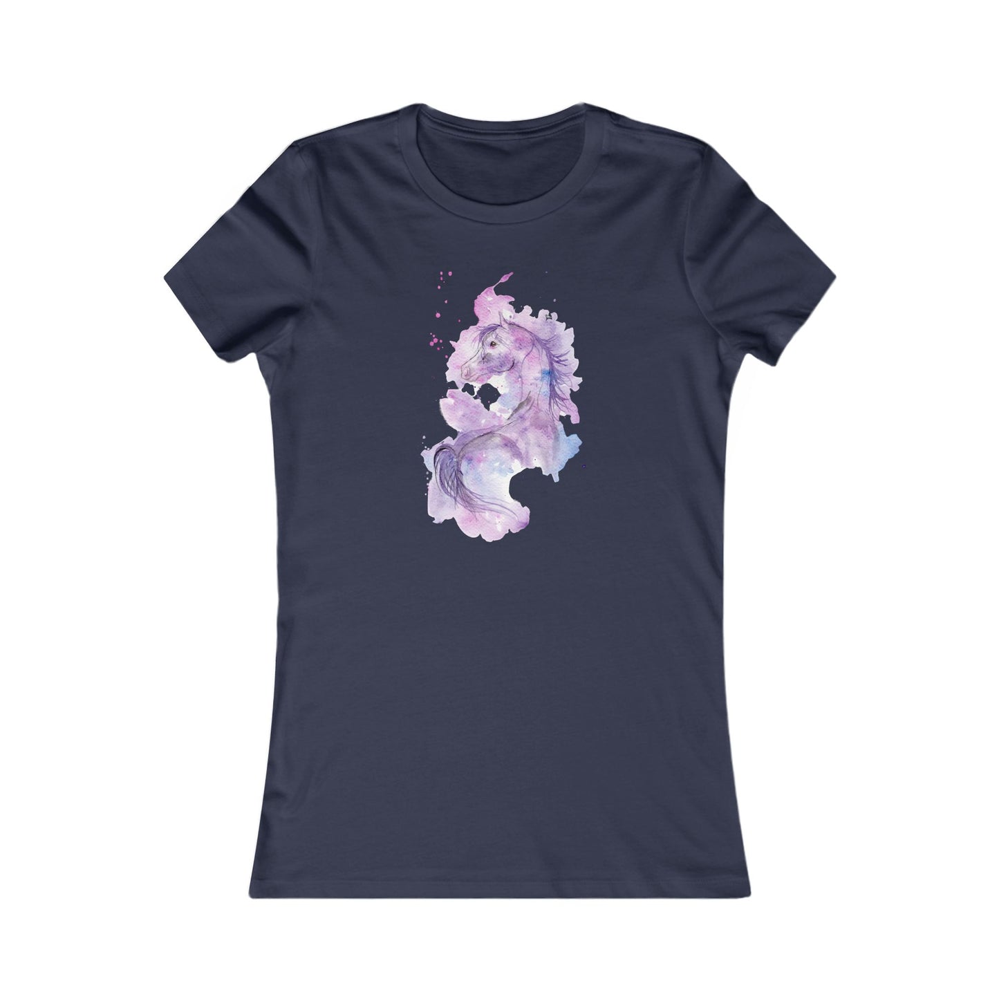 Women's Tee - Arabian Splash Watercolor Abstract Pink Purple