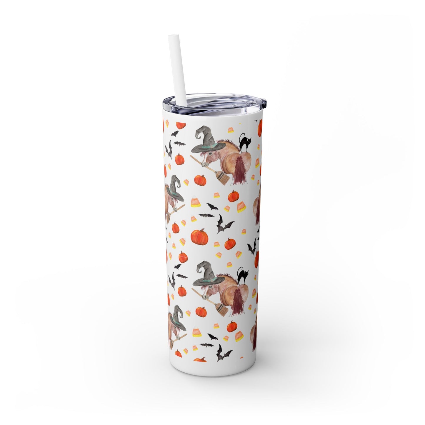 Adorable Little Halloween treats Skinny Tumbler with Straw, 20oz