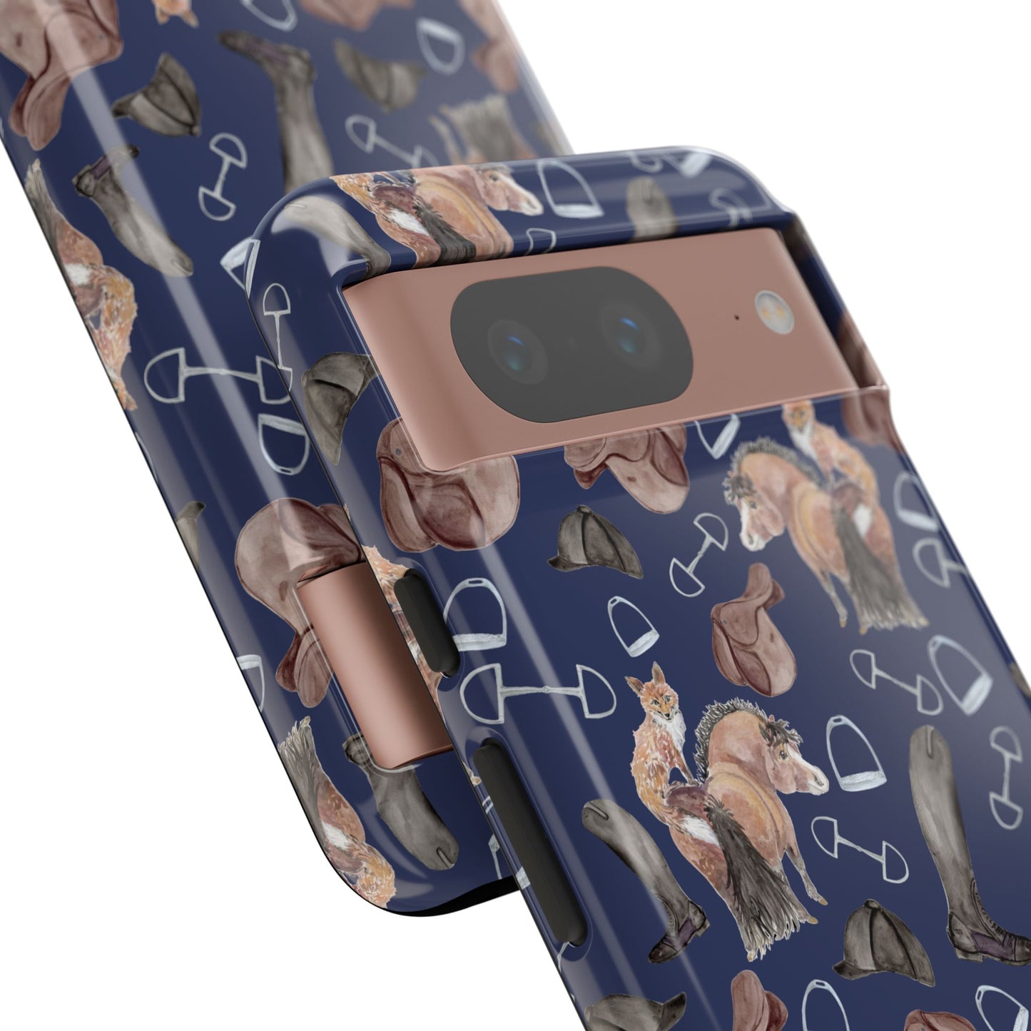 Adorable Little Pony and Fox in Navy Tough Phone Case