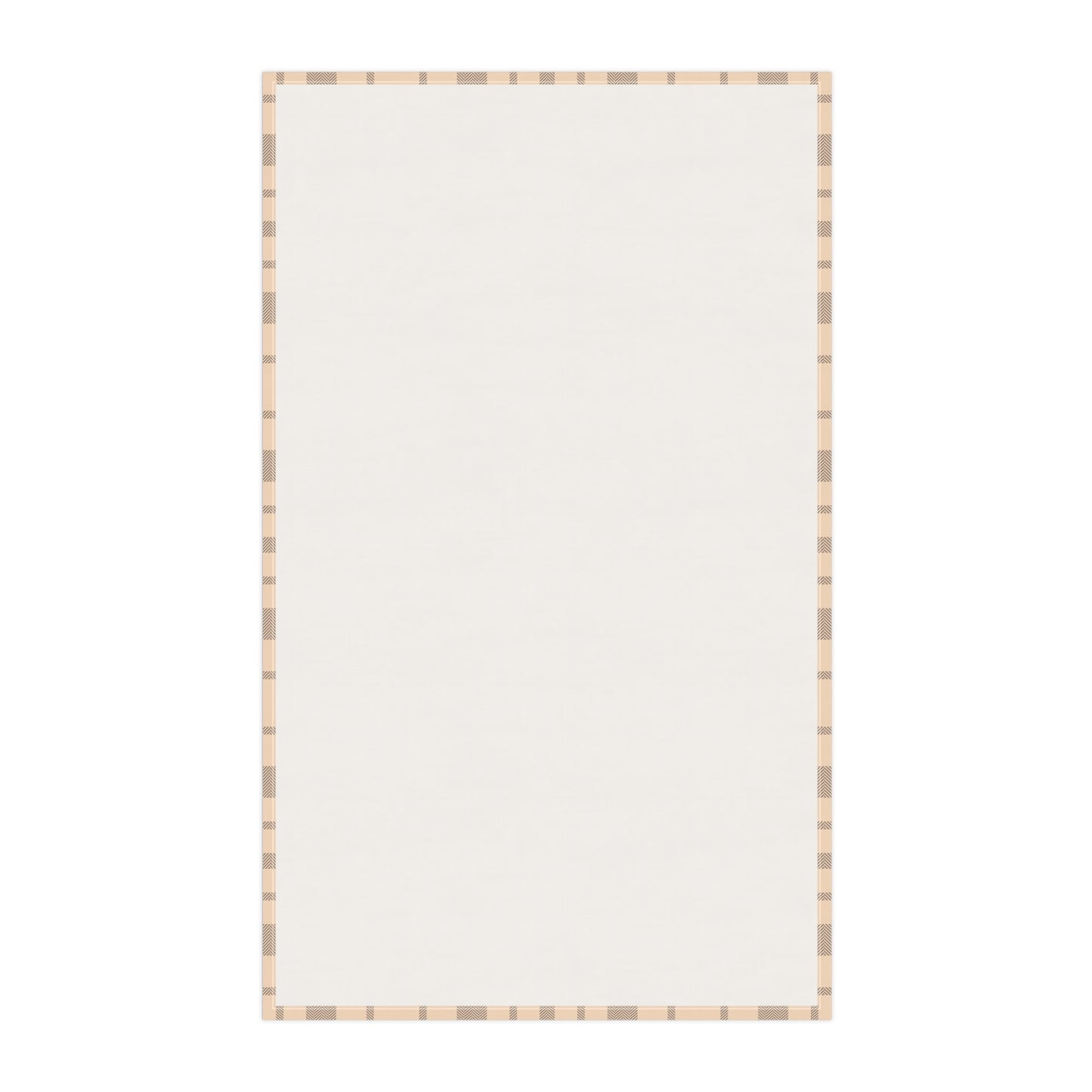 Plaid Bits in Peach and Brown Cotton Tea Towel