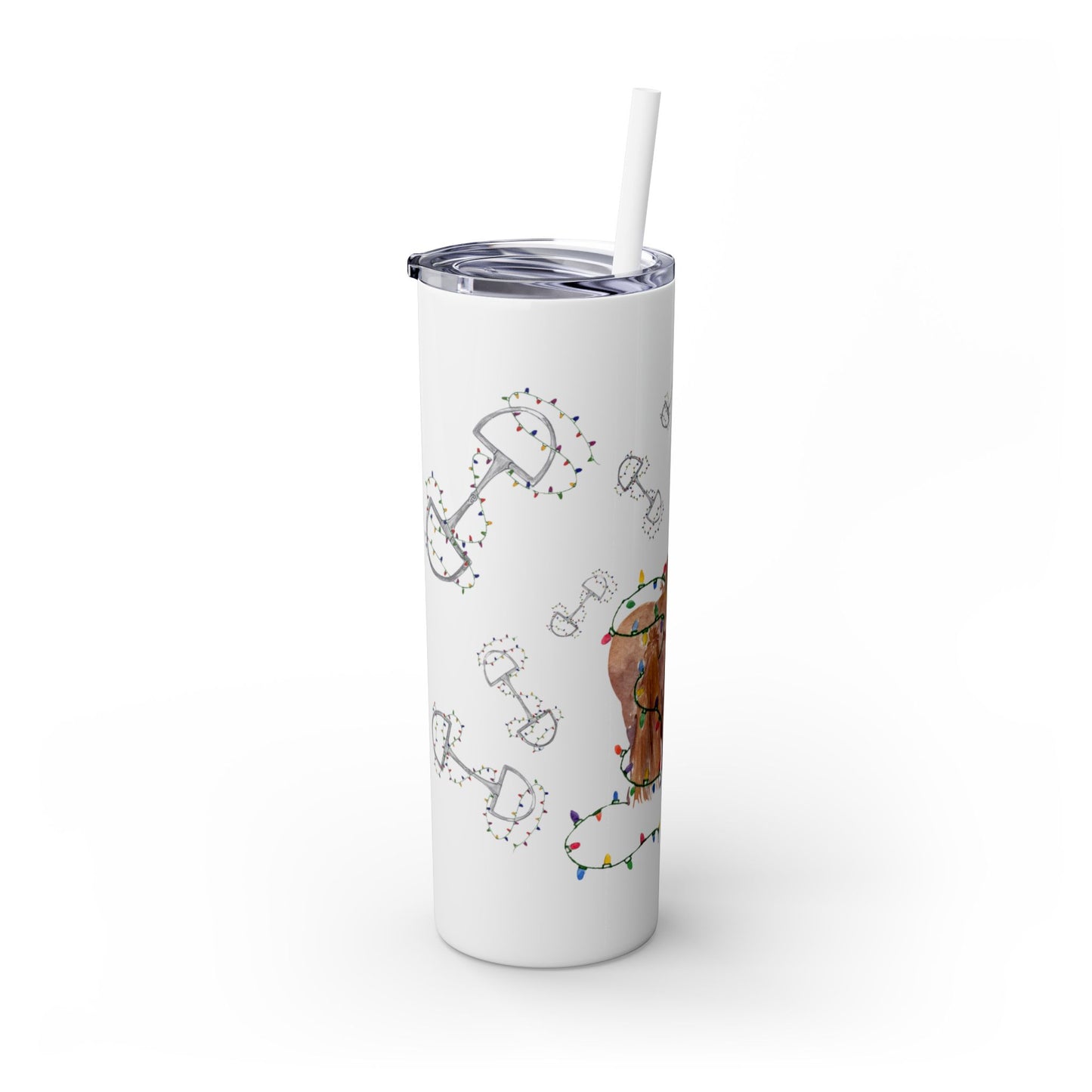 Adorable Little Holiday Helper Skinny Tumbler with Straw, 20oz