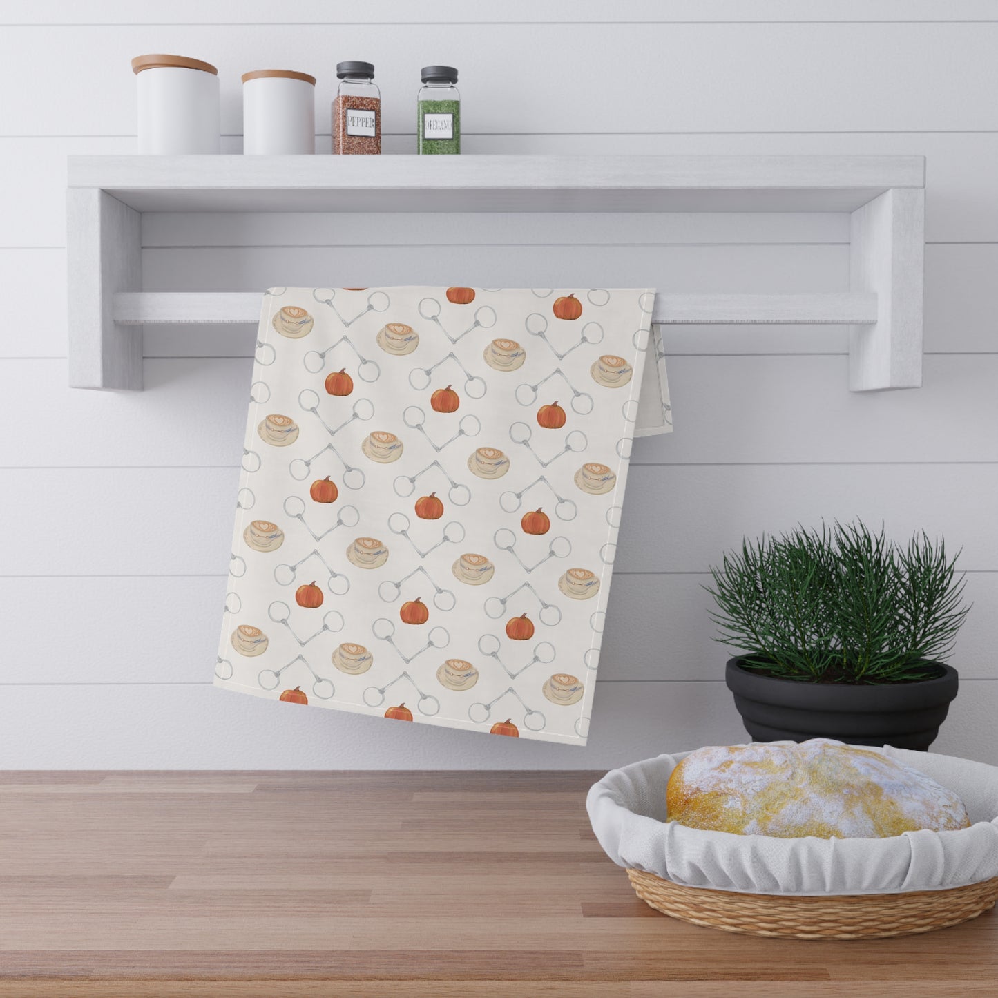 Pumpkin Spice and Bits Cotton Tea Towel