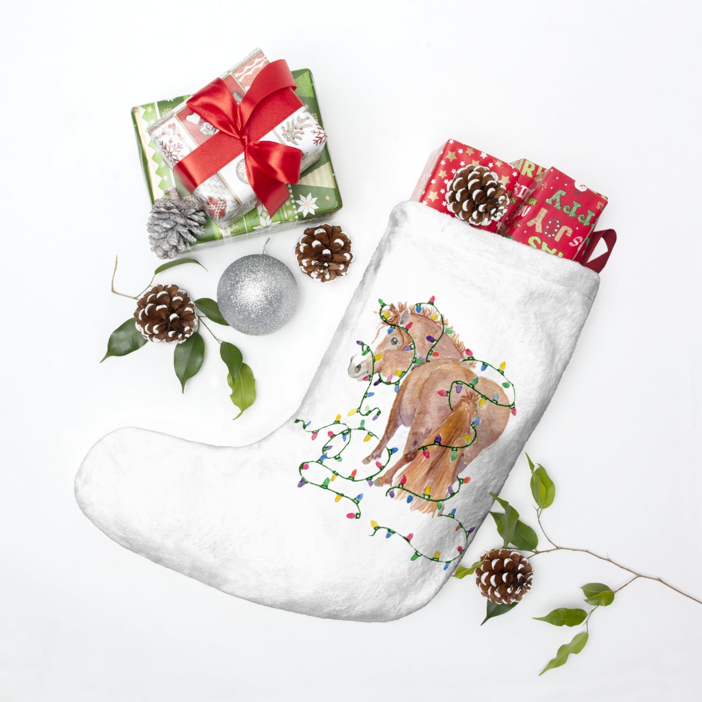 Adorable holiday helper Christmas Stockings