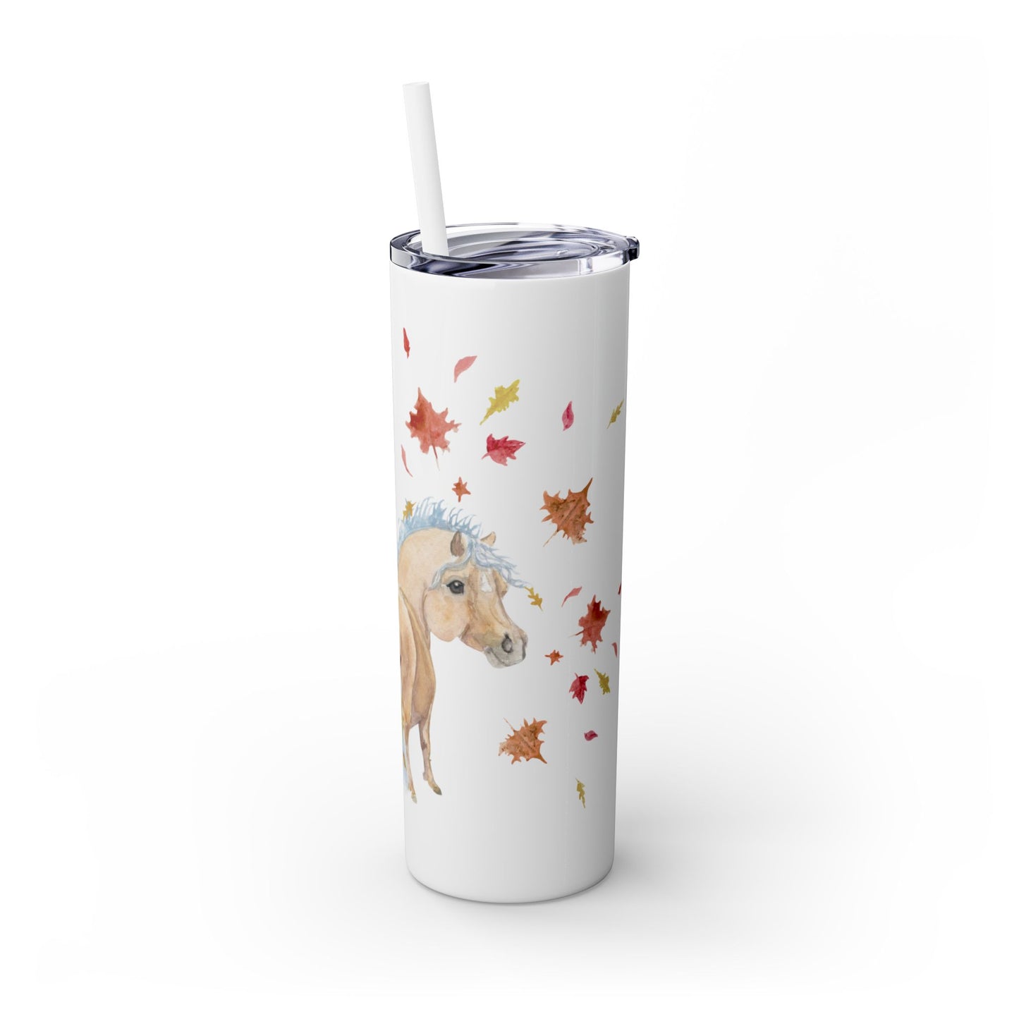 Adorable Little Miss Fall Skinny Tumbler with Straw, 20oz