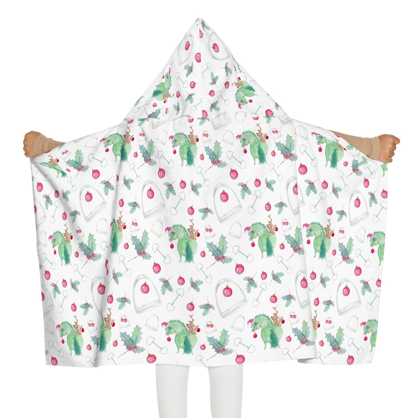 Adorable Grinchy Pony and Friend Youth Hooded Towel