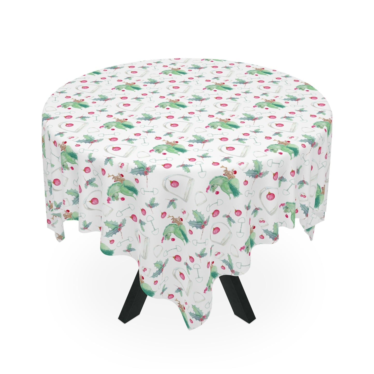 Adorable little Grinchy pony and Friend Tablecloth