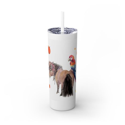 Adorable Little Pirate   Skinny Tumbler with Straw, 20oz