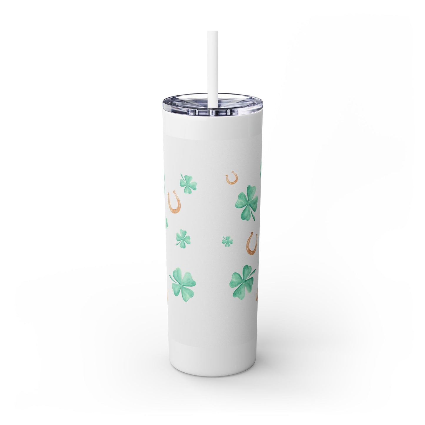 Adorable Miss Clover Skinny Tumbler with Straw, 20oz