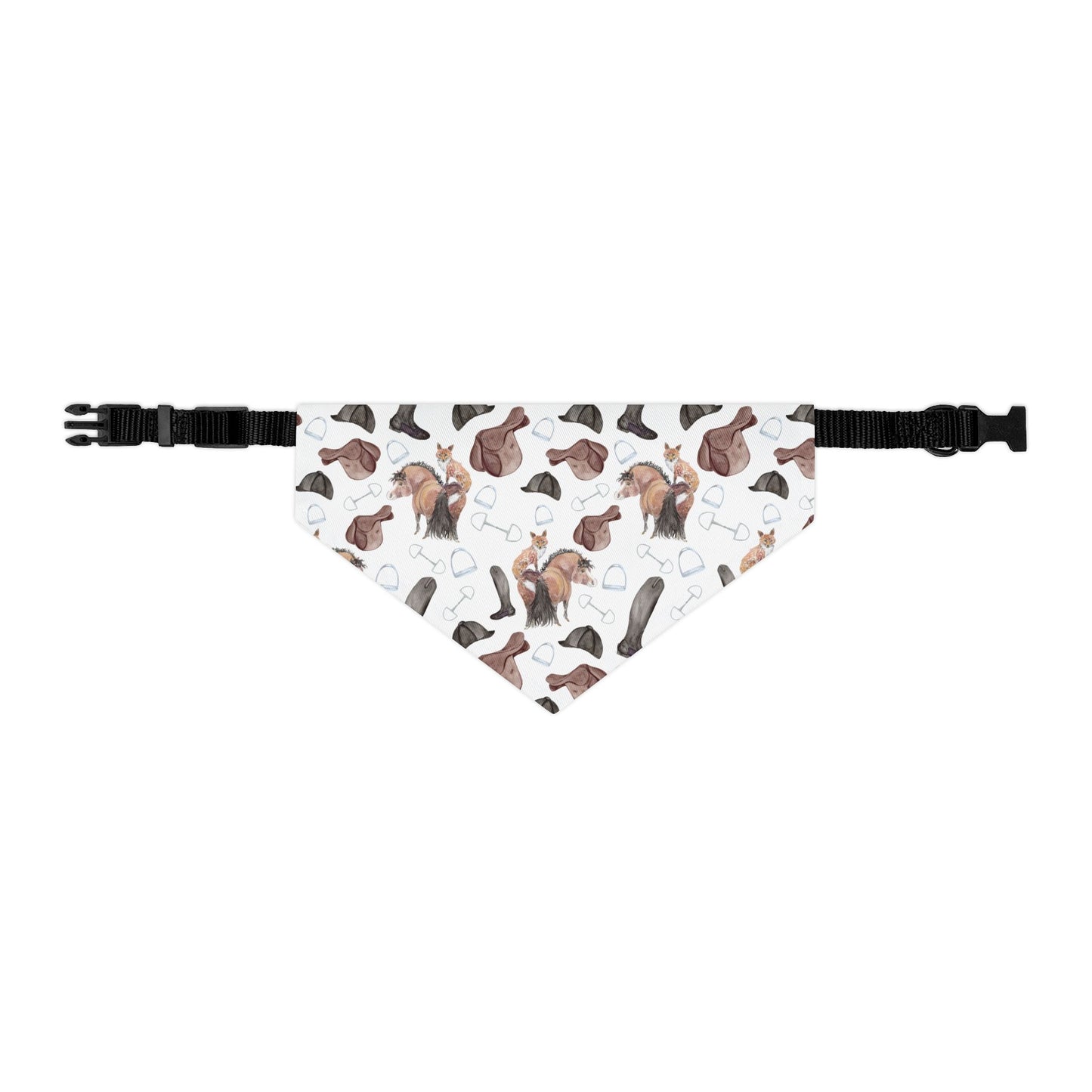Adorable Fox and pony print Pet Bandana Collar