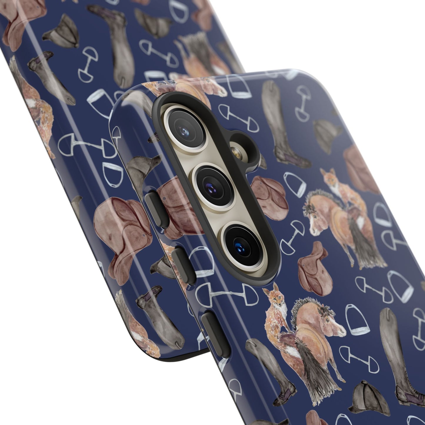 Adorable Little Pony and Fox in Navy Tough Phone Case