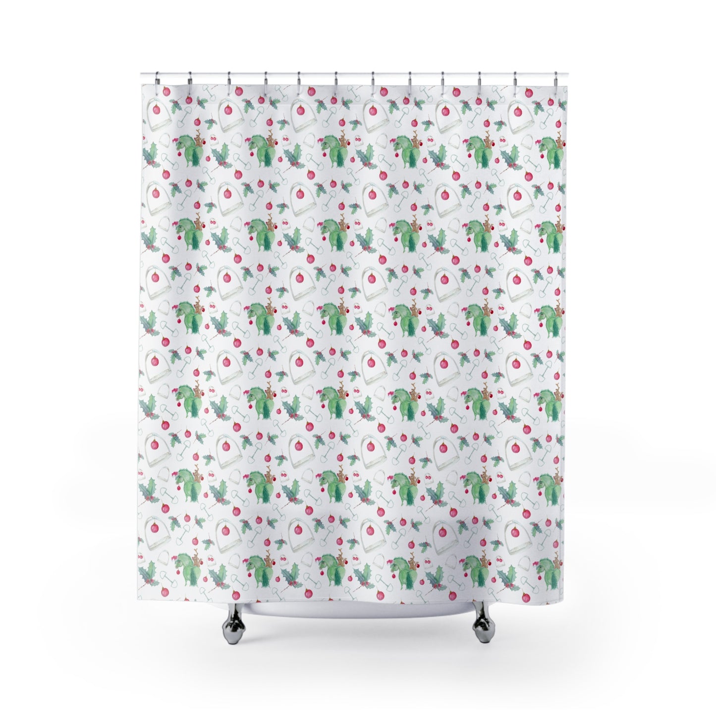 Adorable little Grinchy Pony and friend Shower Curtains