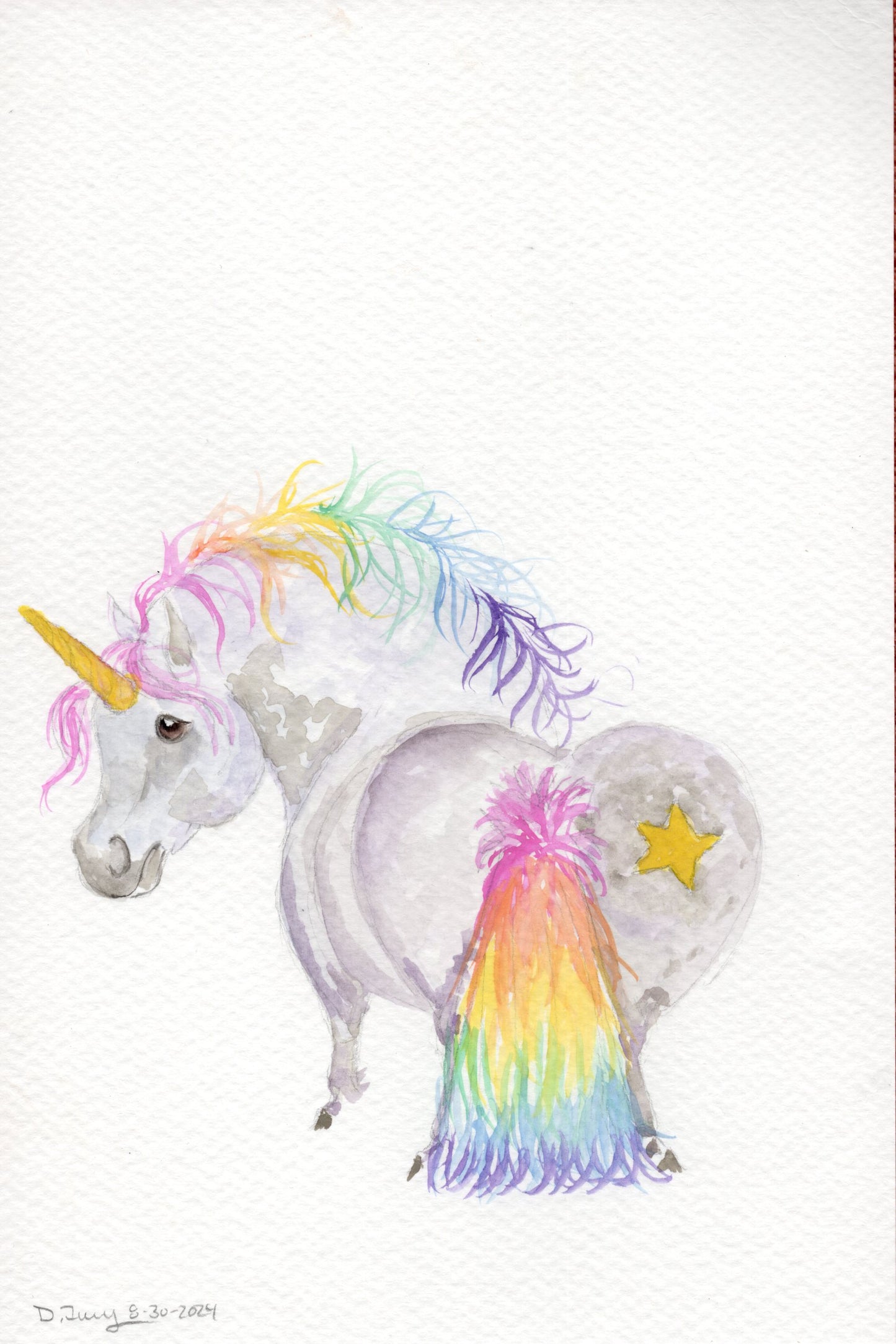 Adorable Little Unicorn - Giclee Fine Art Prints