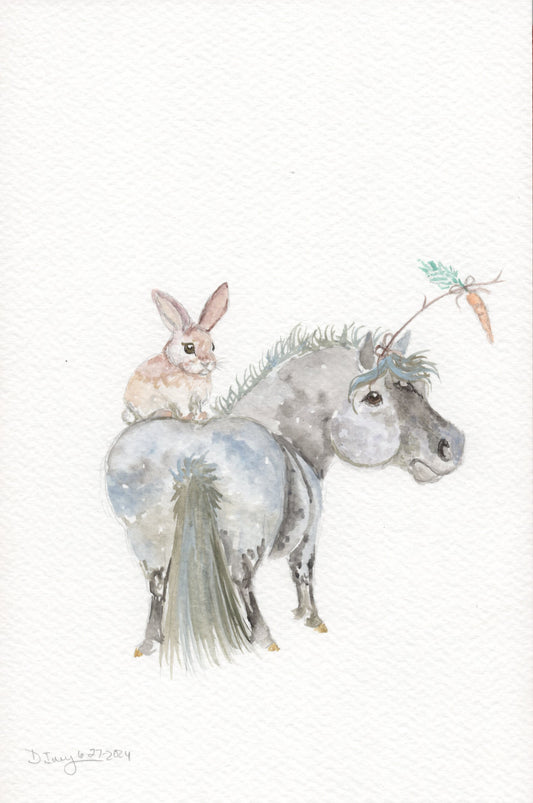 Adorable Little Bonnie Bunny - Giclee Fine Art Prints