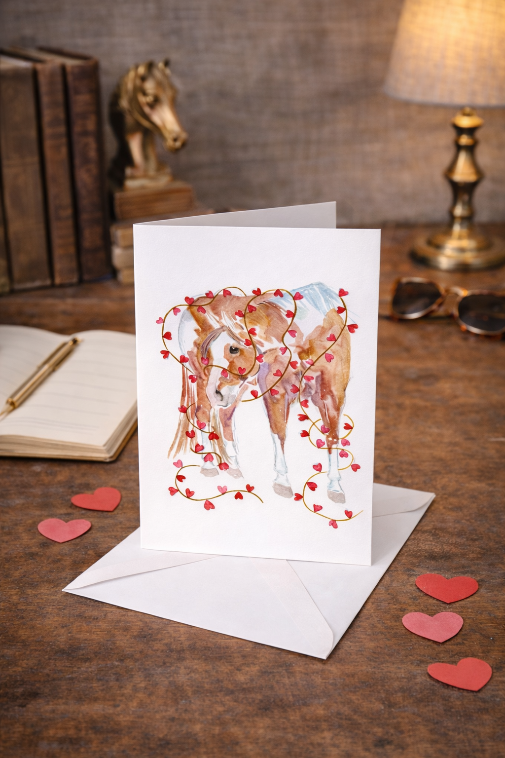 Painted in Love Valentines Day Greeting Cards (Set of 10)