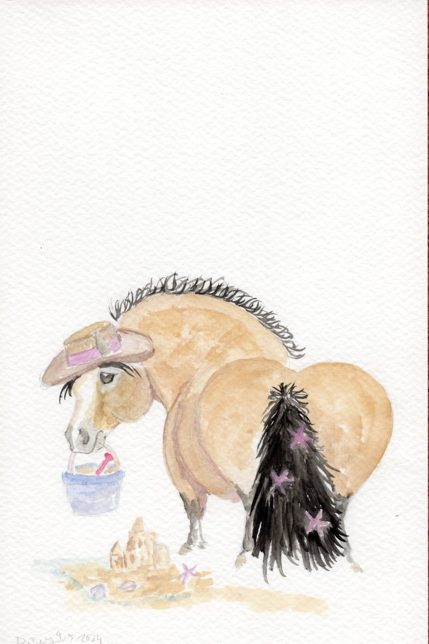 Adorable Little Sandcastles - Giclee Fine Art Prints