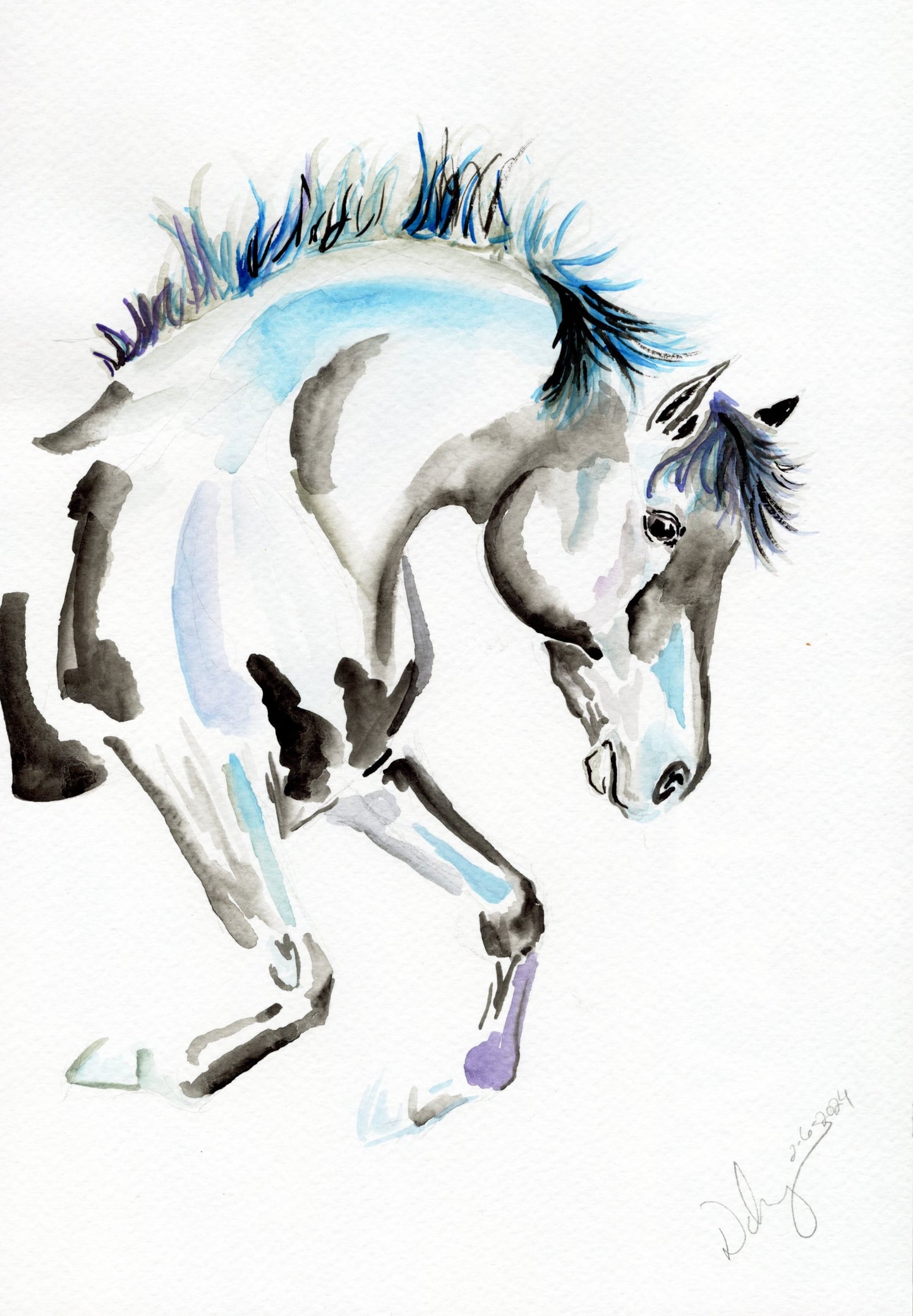 Happy Little Gallop 4 x 6 post card - SonaEquestrian
