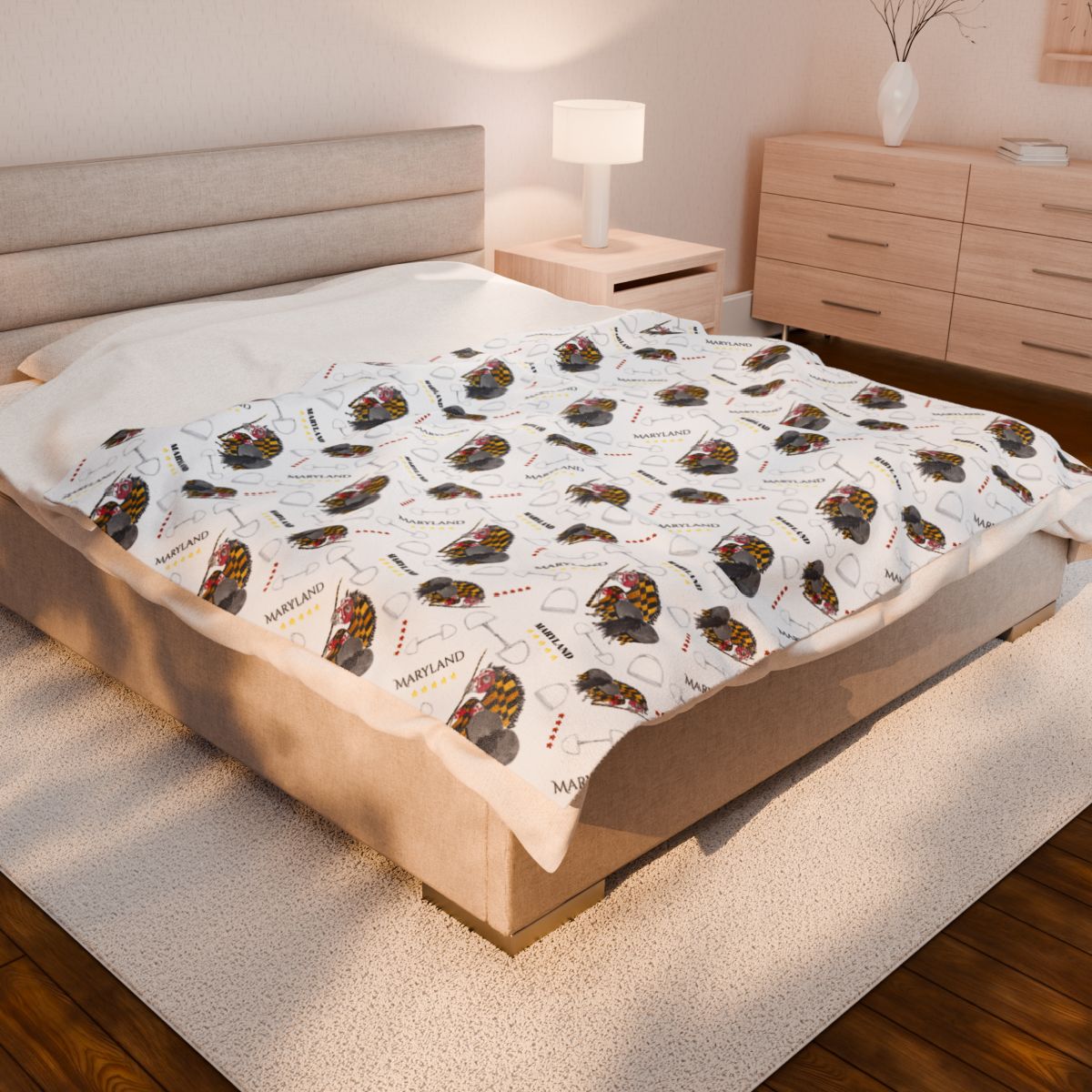 Plush Blanket Adorable Little Maryland 5 star