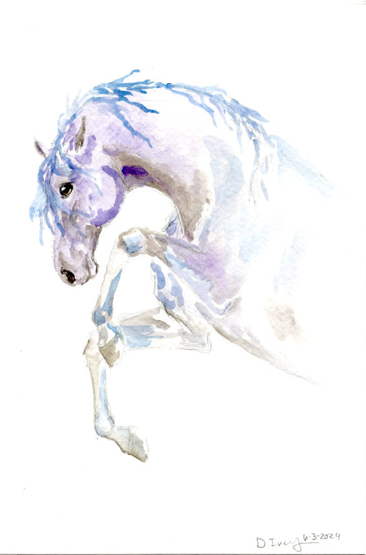 Lavendar Leap - Original Watercolor