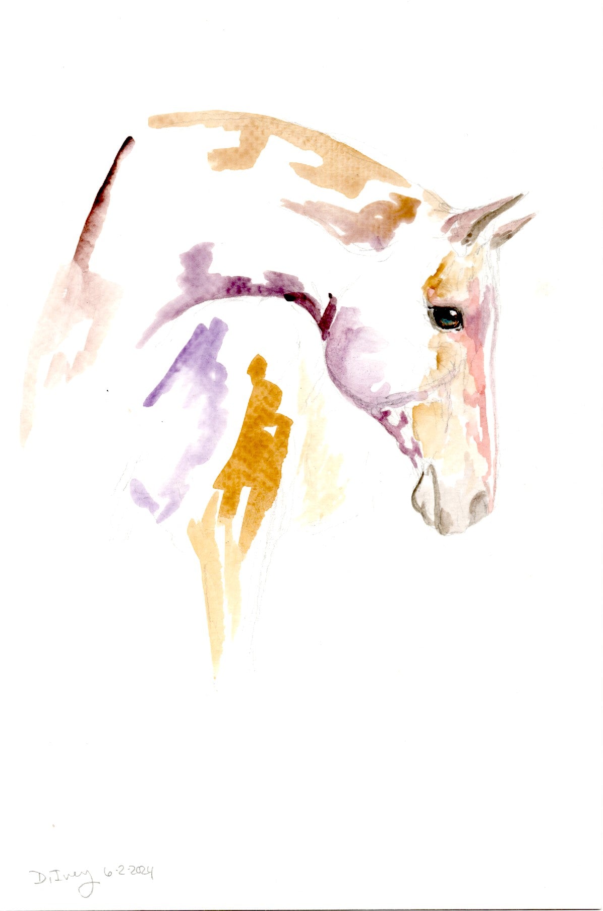 Golden light - Original Watercolor
