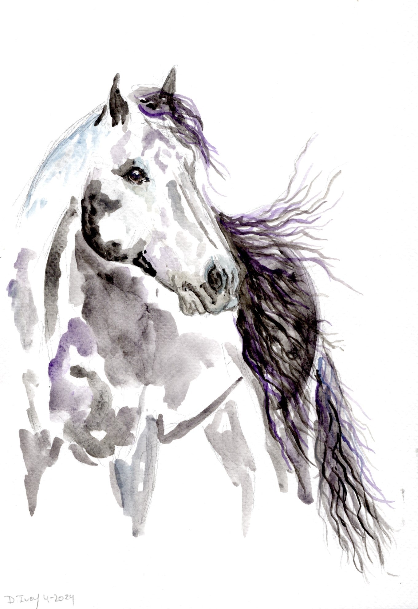 Watching - Original Watercolor