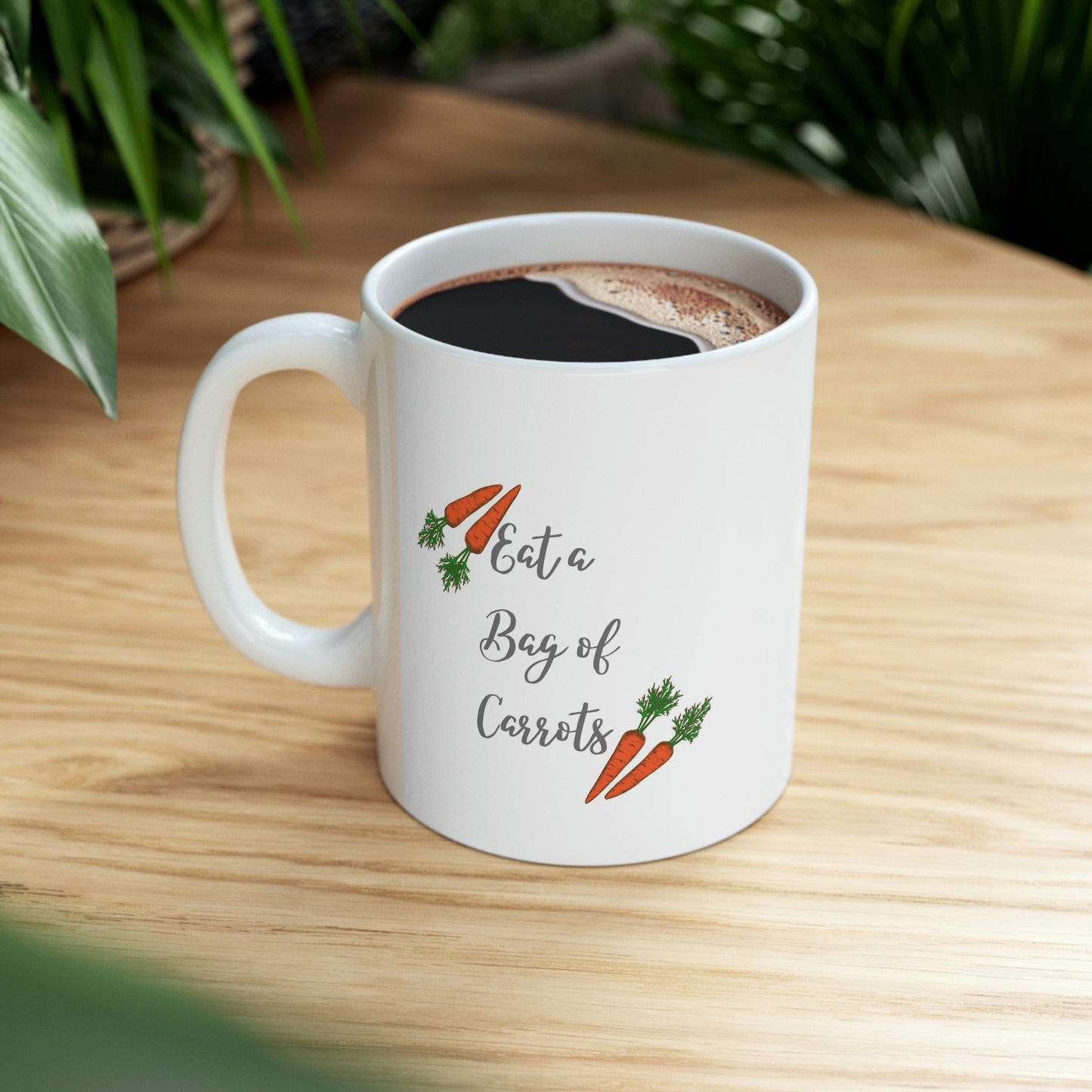 Eat a bag of Carrots Ceramic Mug 11oz - SonaEquestrian