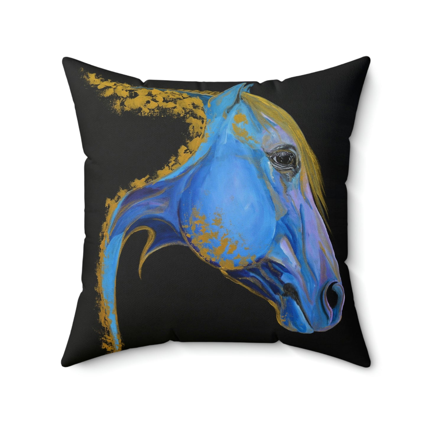 Sea Horse Tide Spun Polyester Square Pillow - SonaEquestrian