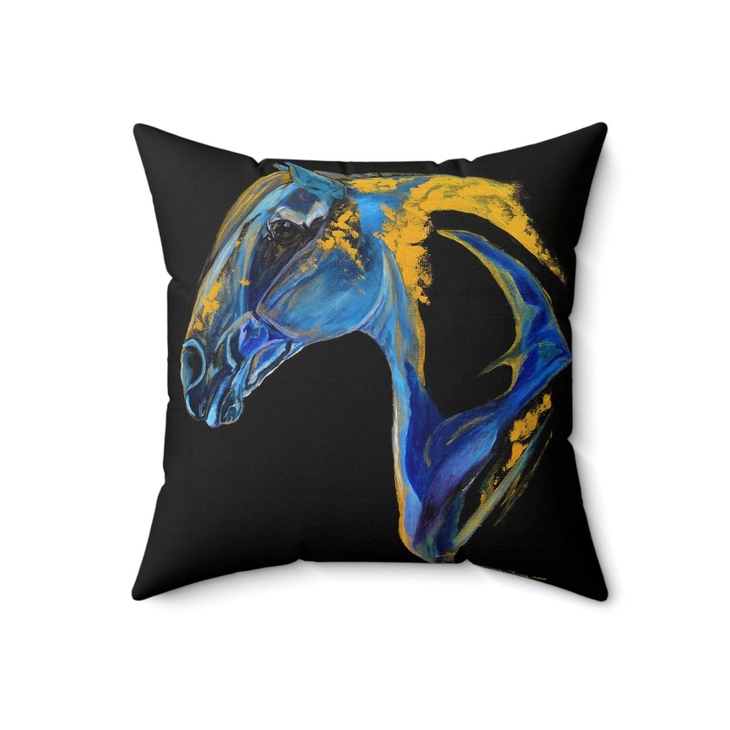 Sea Horse Ocean- Spun Polyester Square Pillow - SonaEquestrian