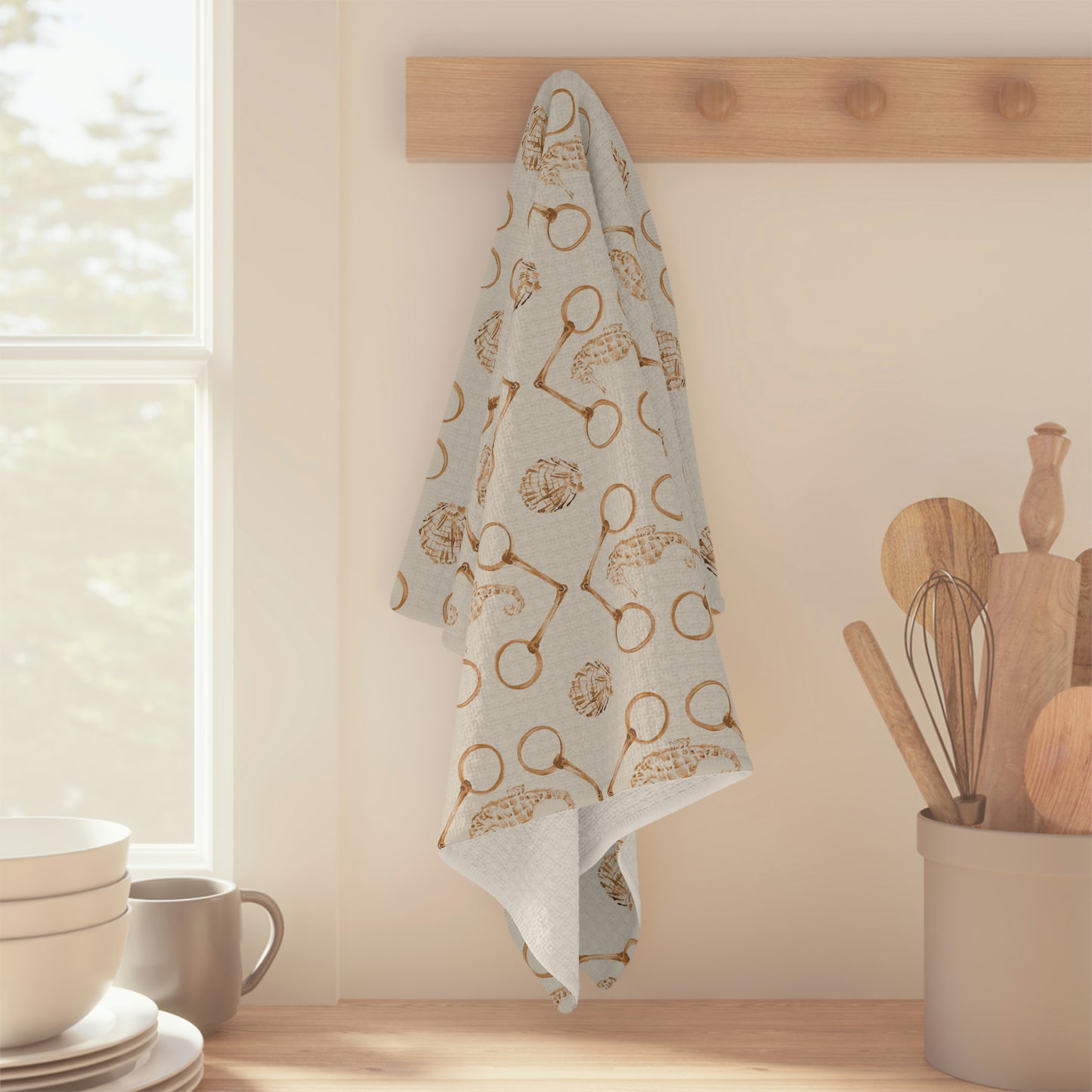 Sea Horse and Bit Soft Tea Towel - SonaEquestrian