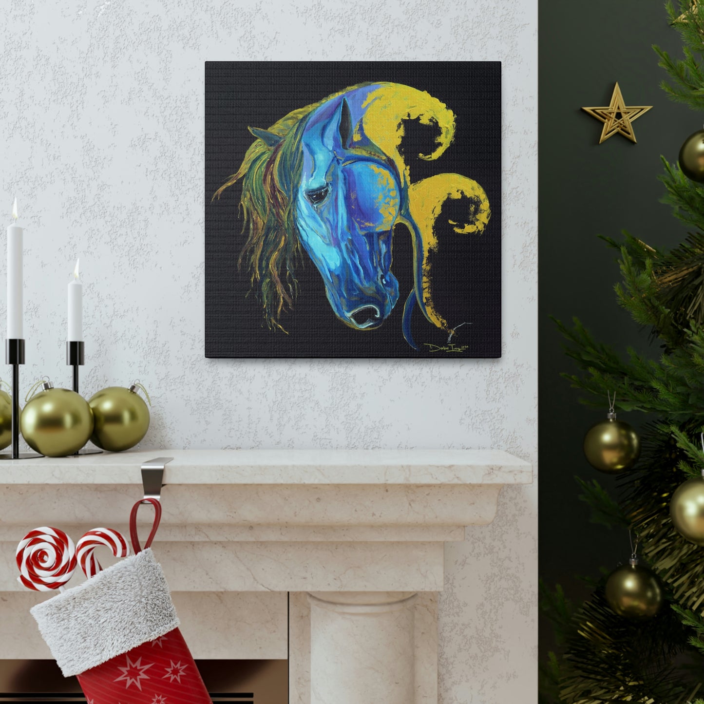 Sea Horse Crest Original Print- Canvas Gallery Wraps