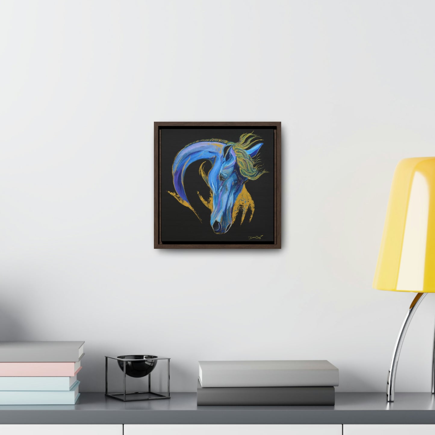 Sea Horse Wave- Original Print Gallery Canvas Wraps, Square Frame