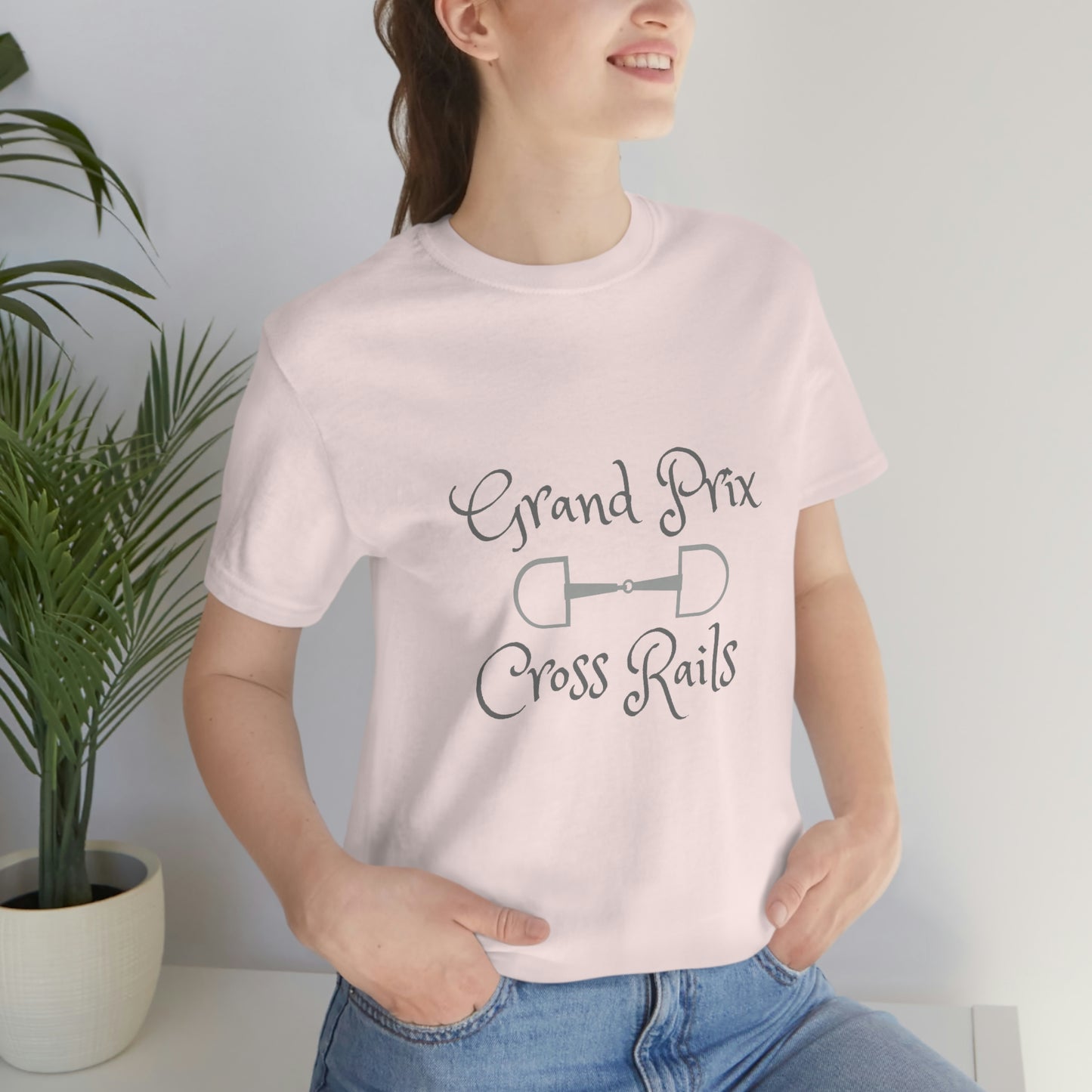 Grand Prix Cross Rails w/ bit Unisex Jersey Short Sleeve Tee
