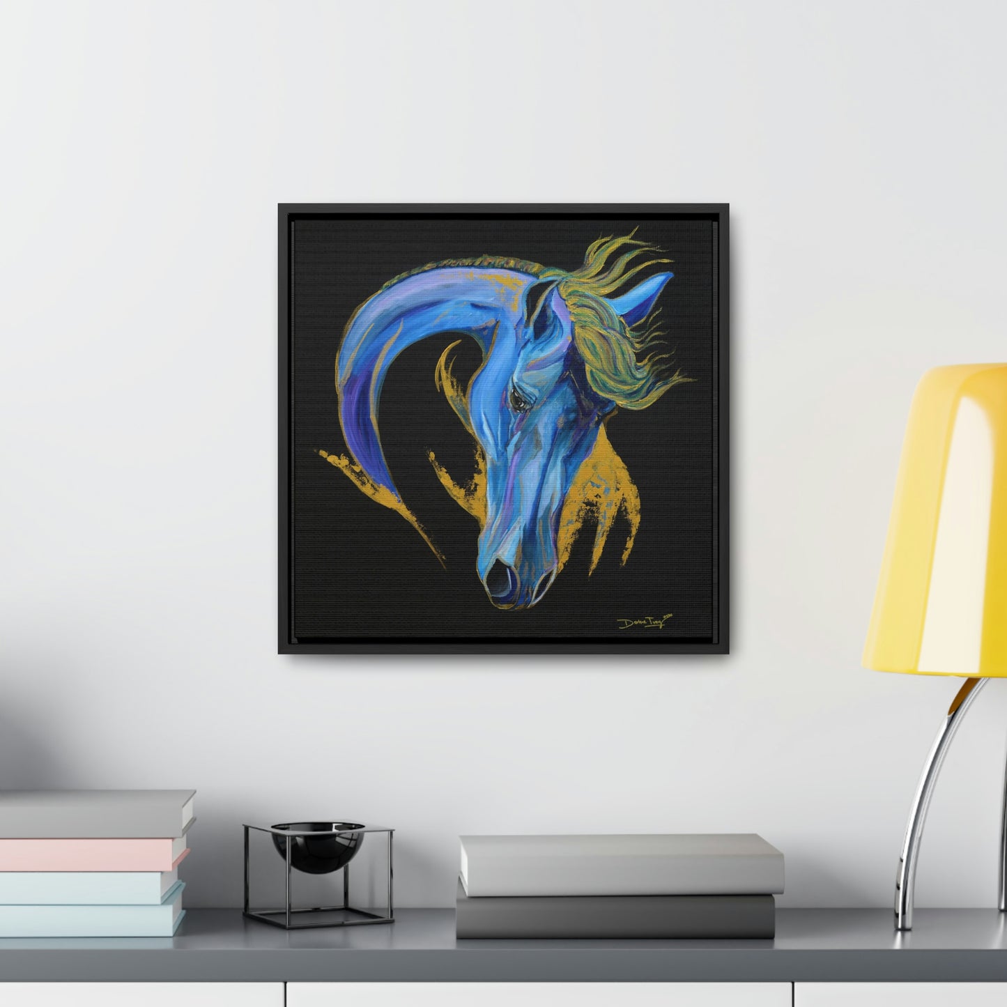 Sea Horse Wave- Original Print Gallery Canvas Wraps, Square Frame