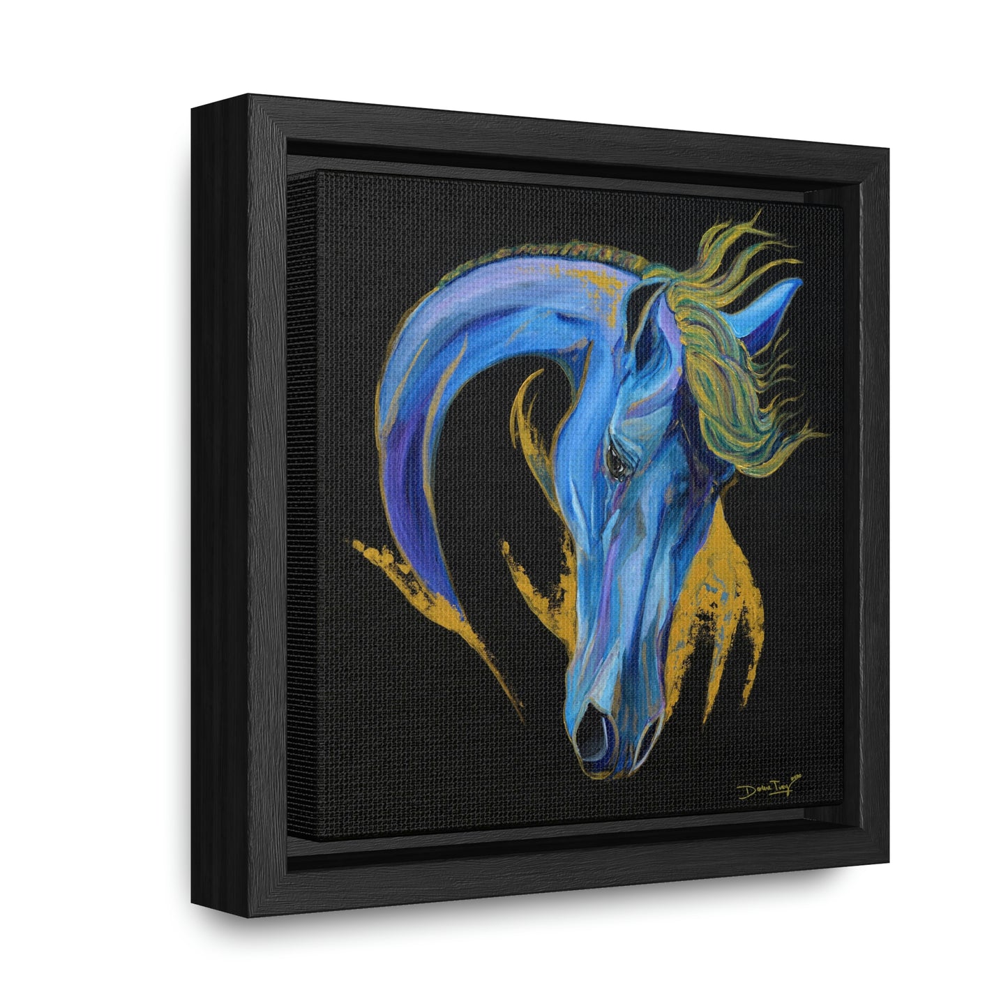 Sea Horse Wave- Original Print Gallery Canvas Wraps, Square Frame