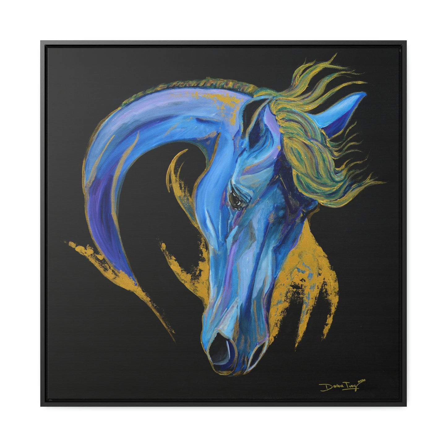 Sea Horse Wave- Original Print Gallery Canvas Wraps, Square Frame