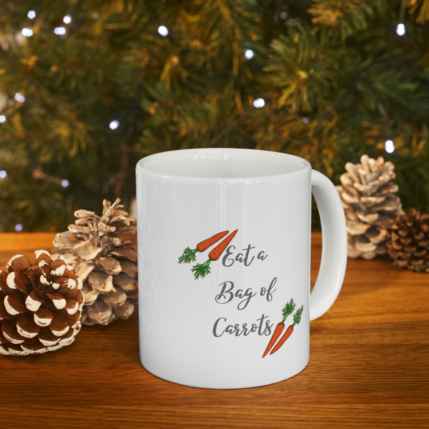 Eat a bag of Carrots Ceramic Mug 11oz - SonaEquestrian