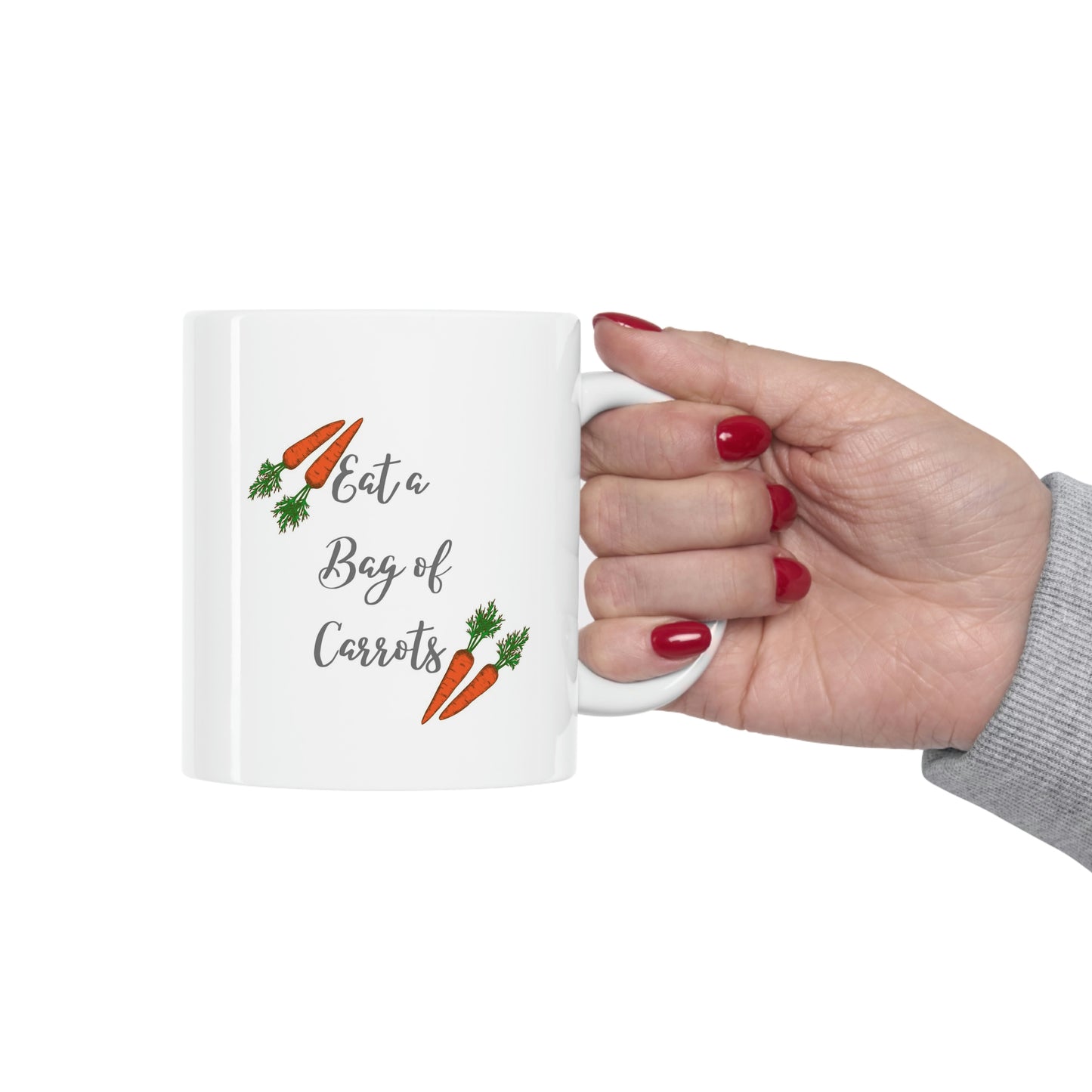 Eat a bag of Carrots Ceramic Mug 11oz - SonaEquestrian