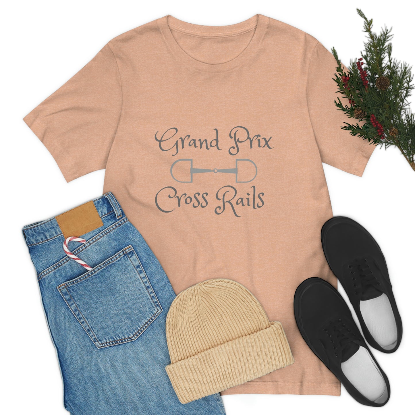 Grand Prix Cross Rails w/ bit Unisex Jersey Short Sleeve Tee