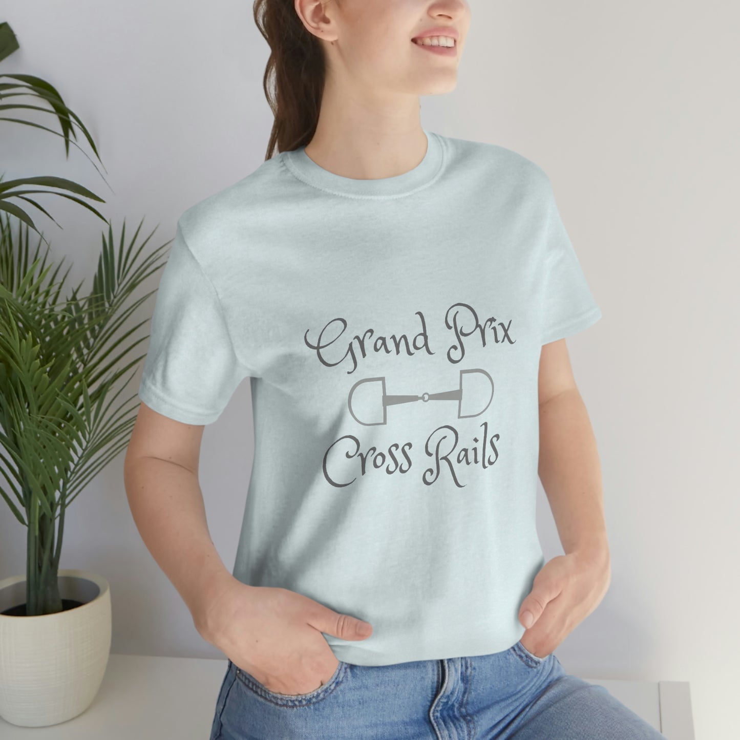 Grand Prix Cross Rails w/ bit Unisex Jersey Short Sleeve Tee
