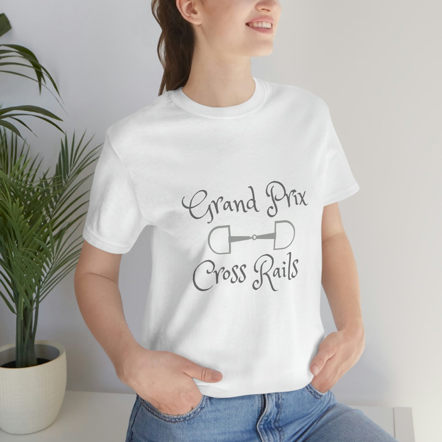 Grand Prix Cross Rails w/ bit Unisex Jersey Short Sleeve Tee
