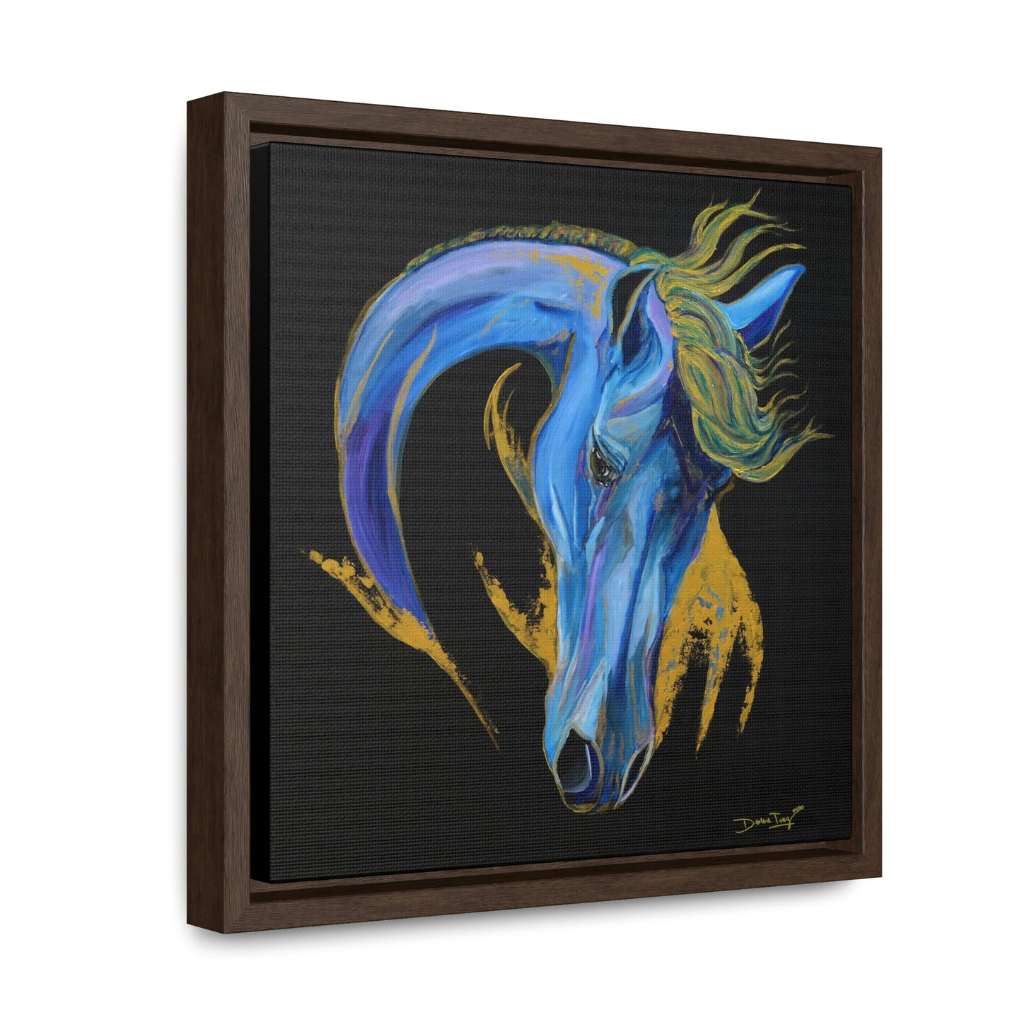 Sea Horse Wave- Original Print Gallery Canvas Wraps, Square Frame