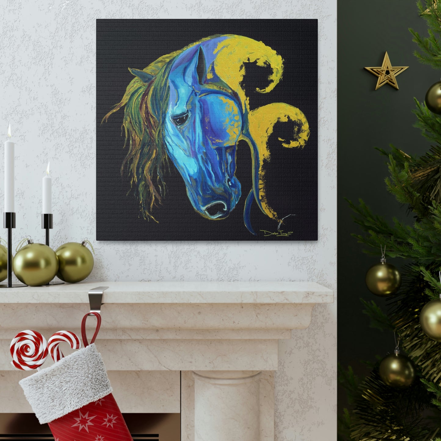 Sea Horse Crest Original Print- Canvas Gallery Wraps