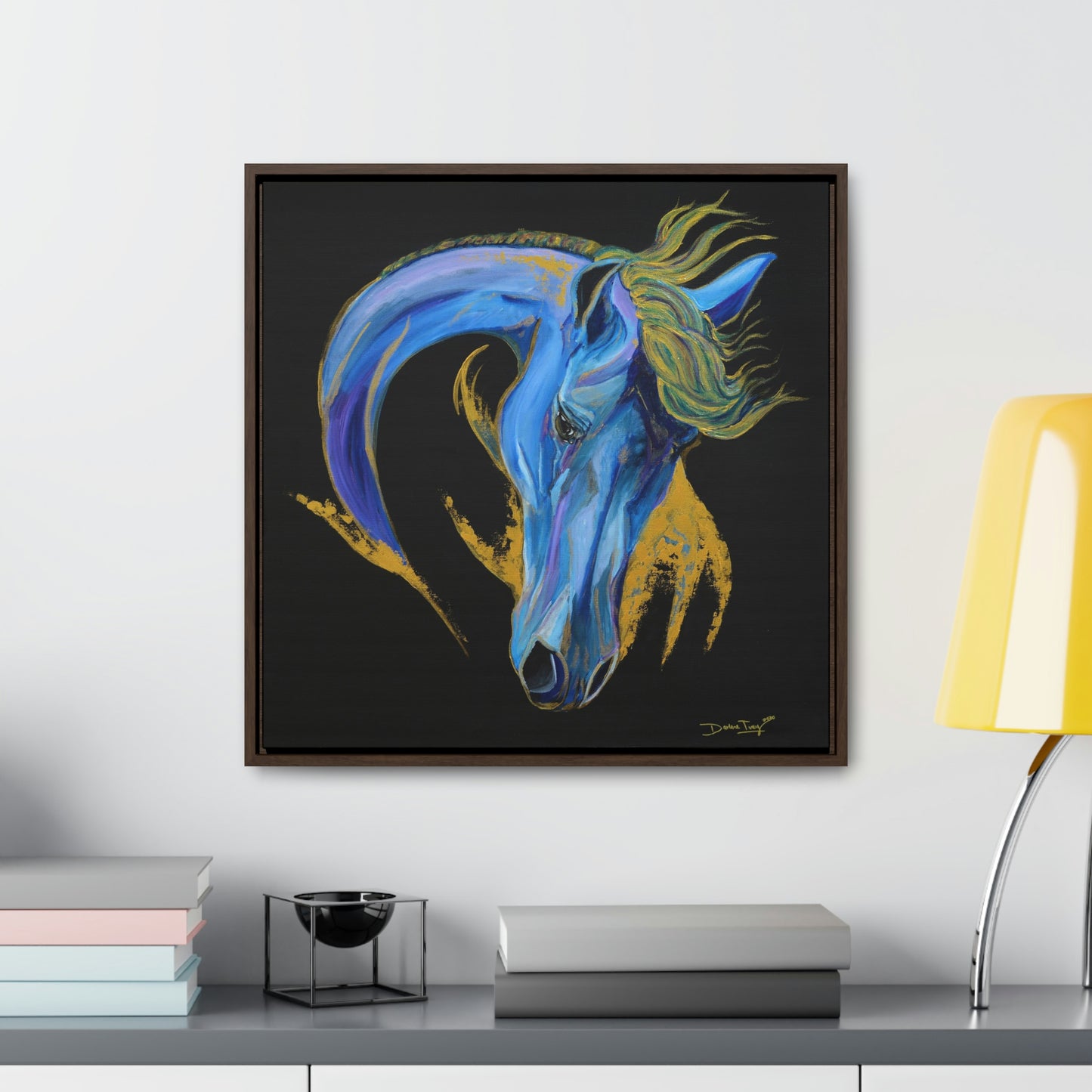 Sea Horse Wave- Original Print Gallery Canvas Wraps, Square Frame