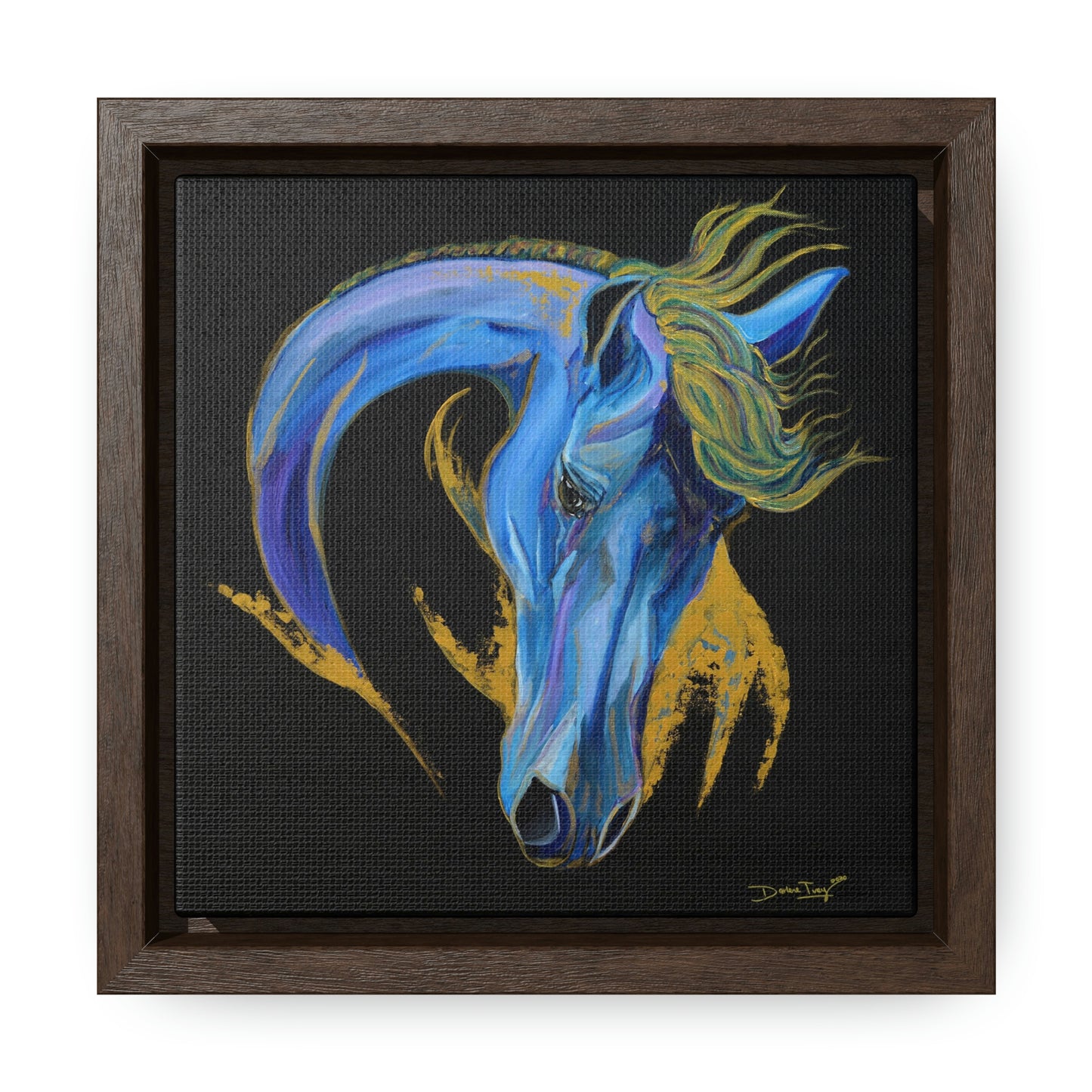 Sea Horse Wave- Original Print Gallery Canvas Wraps, Square Frame