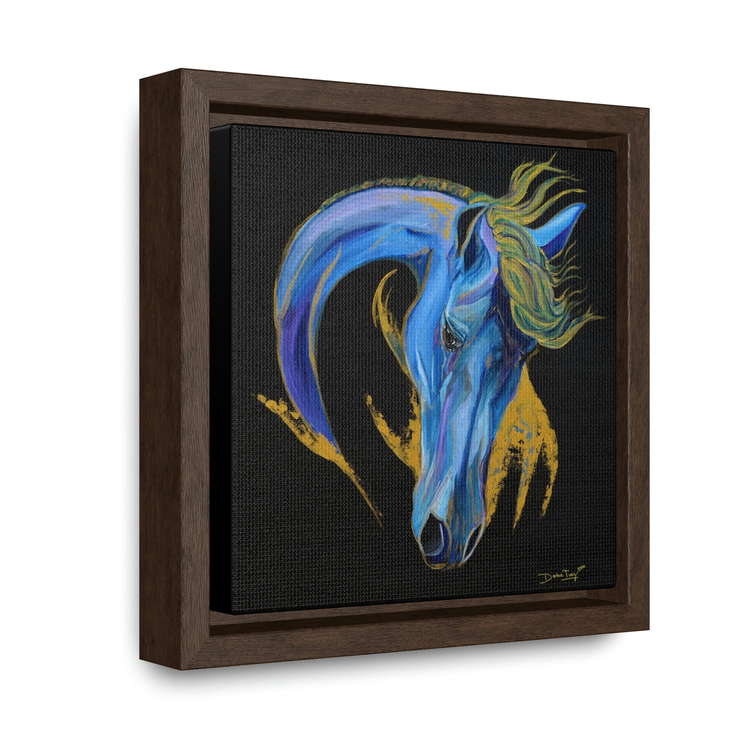 Sea Horse Wave- Original Print Gallery Canvas Wraps, Square Frame