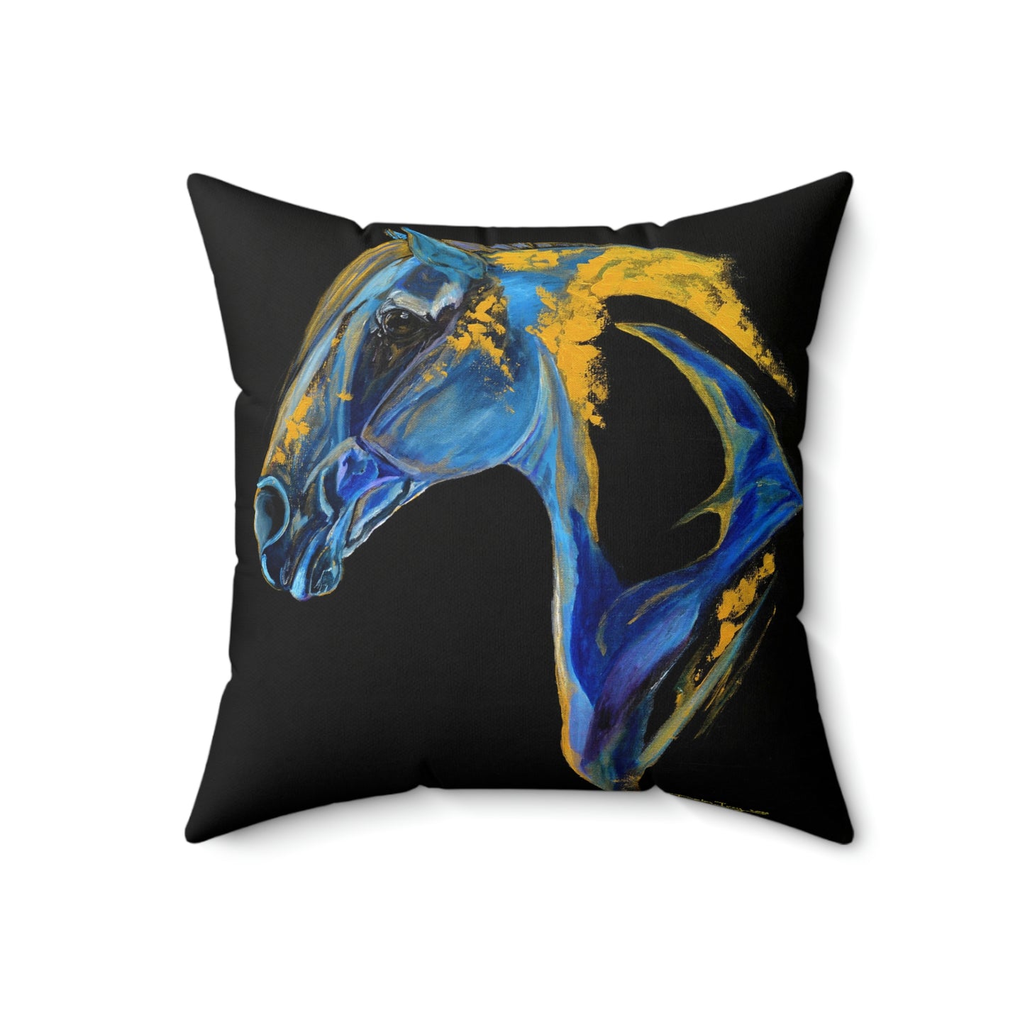 Sea Horse Ocean- Spun Polyester Square Pillow - SonaEquestrian
