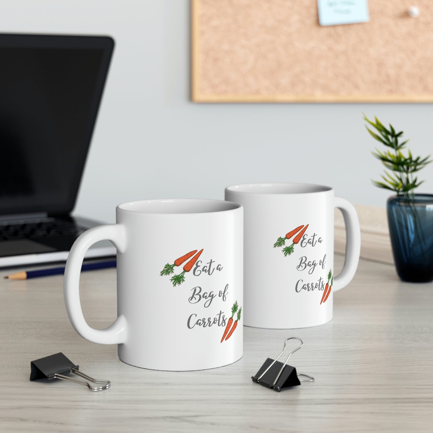 Eat a bag of Carrots Ceramic Mug 11oz - SonaEquestrian