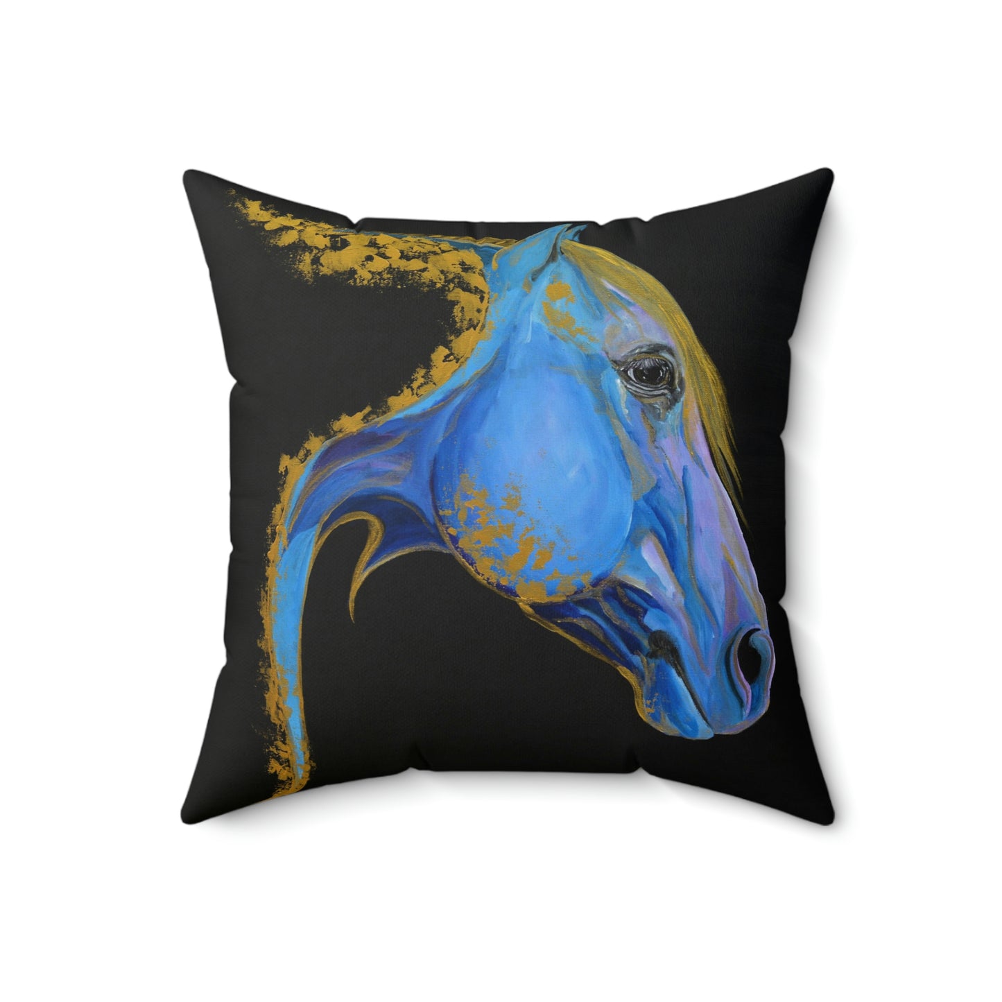 Sea Horse Tide Spun Polyester Square Pillow - SonaEquestrian