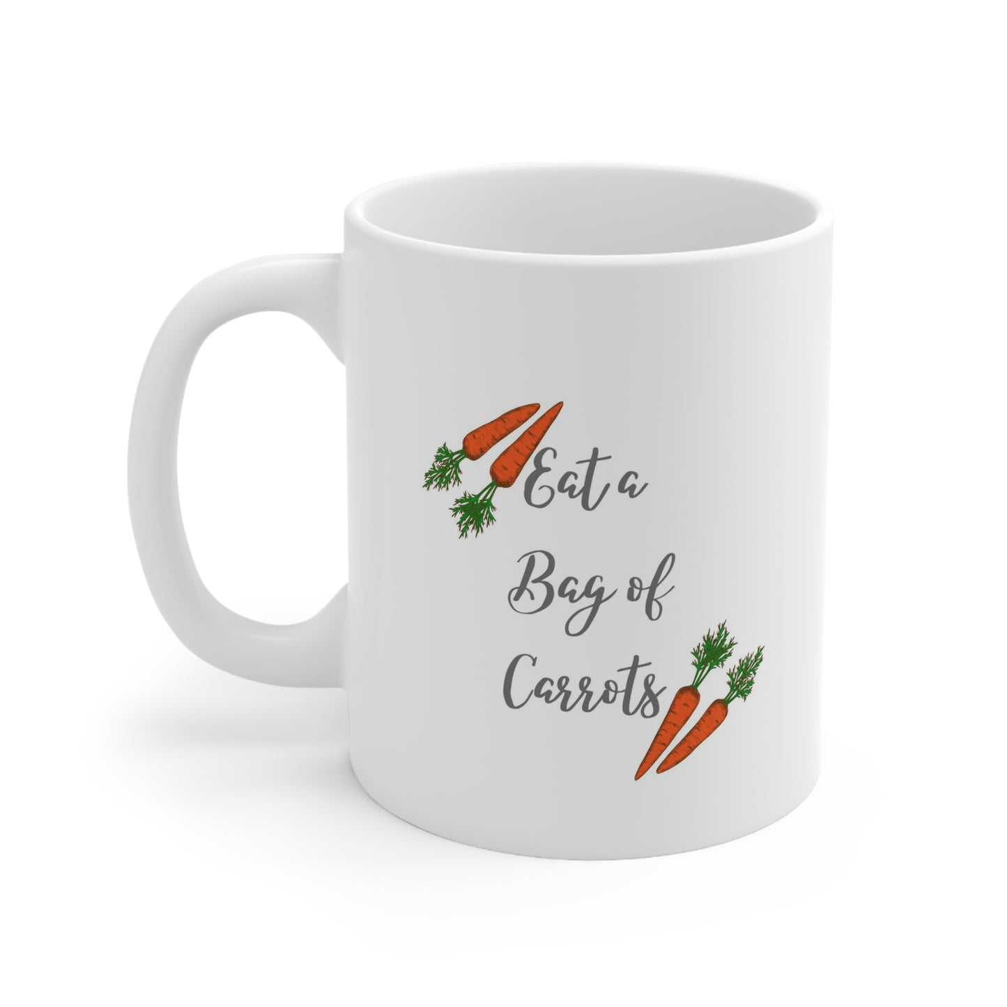 Eat a bag of Carrots Ceramic Mug 11oz - SonaEquestrian