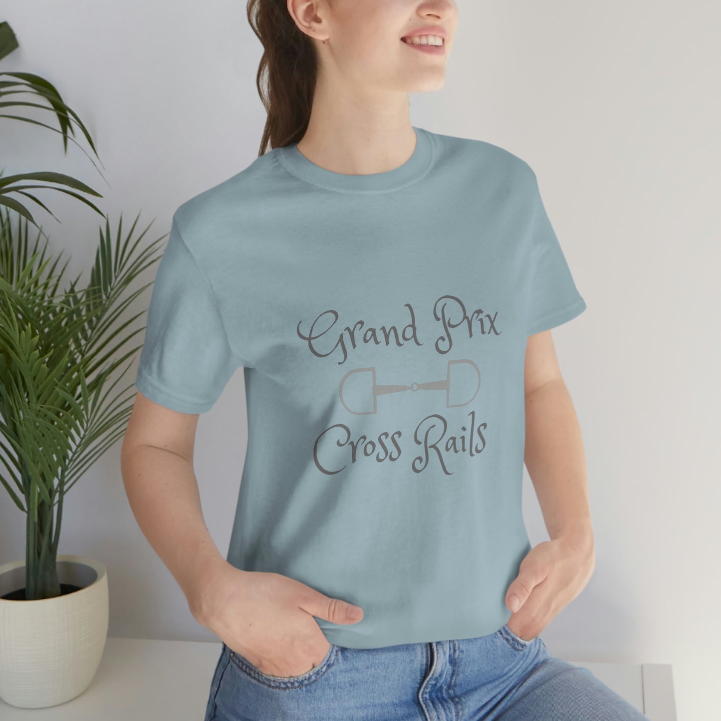 Grand Prix Cross Rails w/ bit Unisex Jersey Short Sleeve Tee